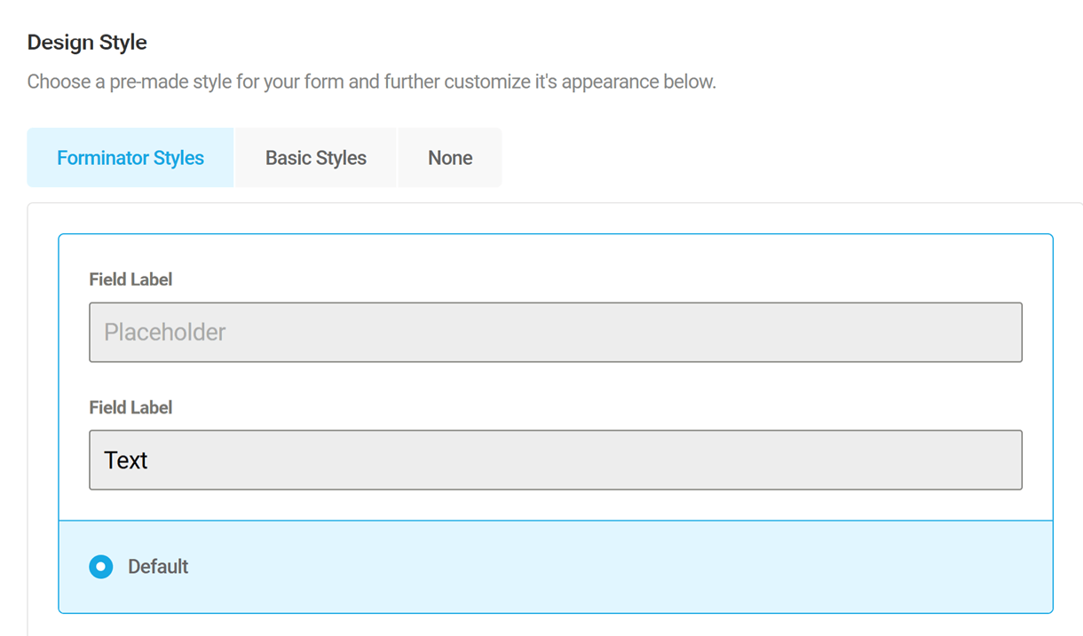 default form style