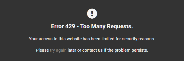 Default WPMU DEV error 429 page