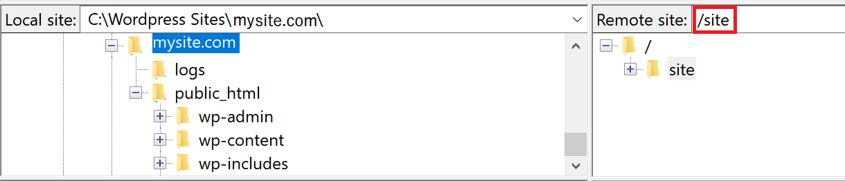 locate ftp remote path