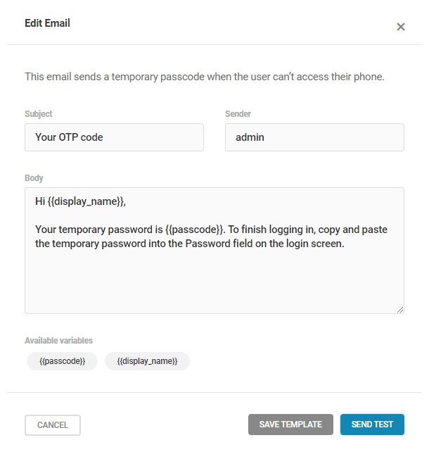 Customize 2FA email content in Defender