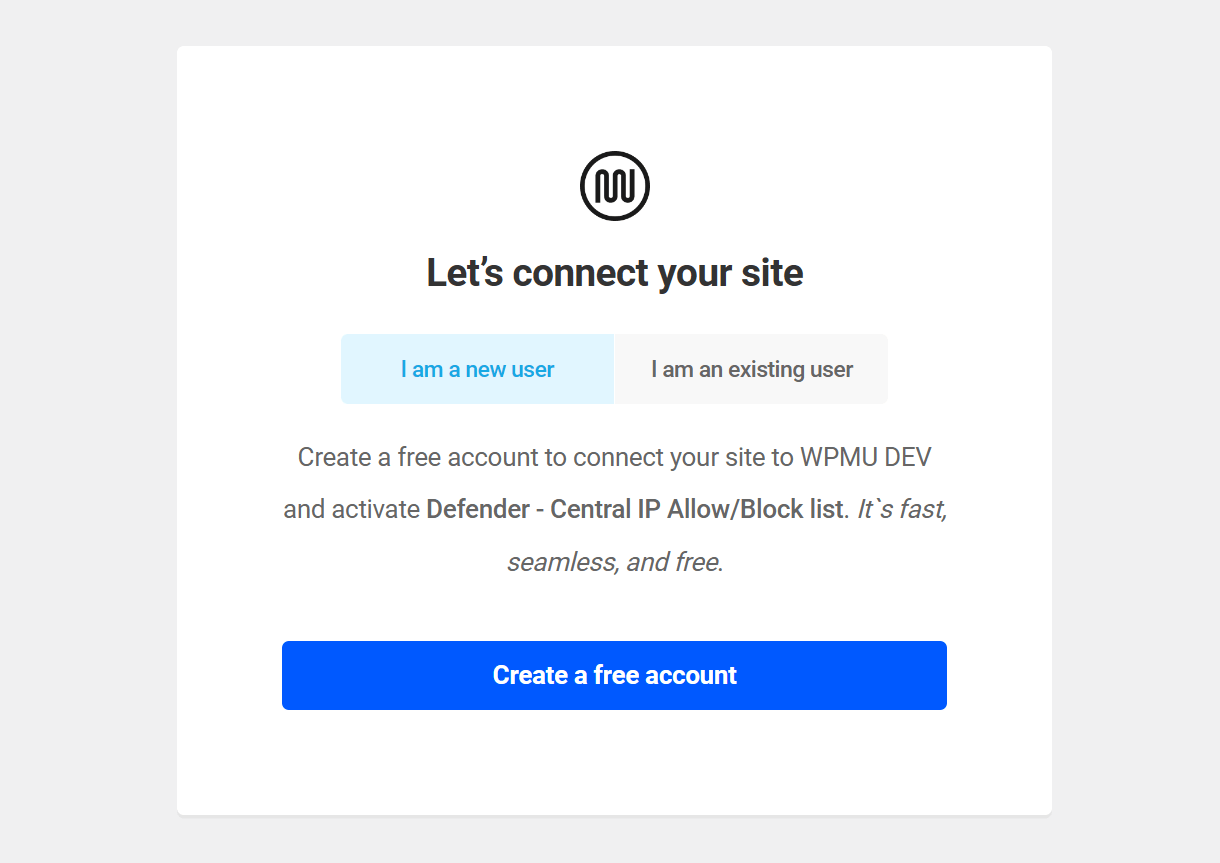 Connect site to activate Central IP List