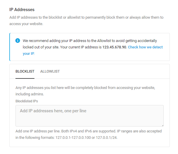 Block or allow IP addresses in Defender