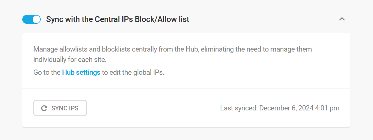 Sync Defender Local Blocklist with Central IP list in the Hub