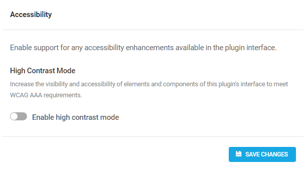Accessibility settings in Defender