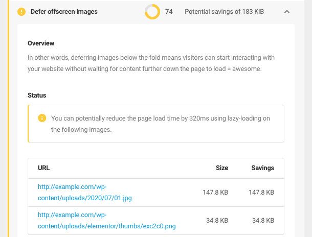 defer offscreen images audit