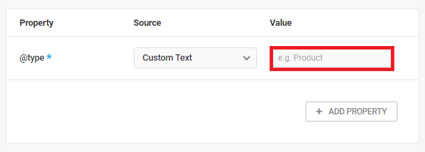 Add the schema type value