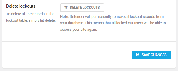Delete lockouts