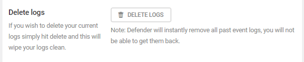 Delete logs