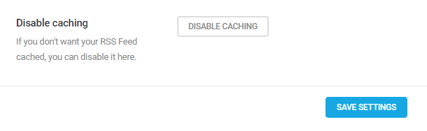 disable rss caching
