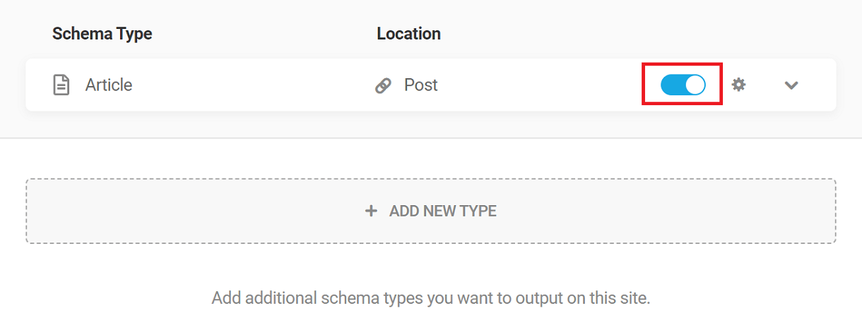 Disable a schema type