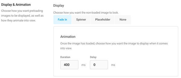 Where you set up display and animation.