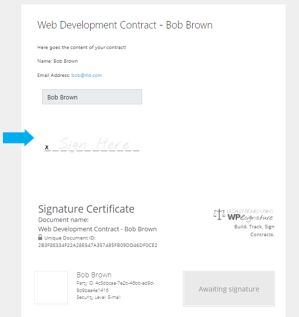 Document on the front end