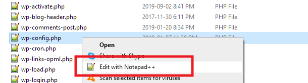 Edit file with Notepad++
