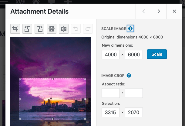 wordpress image editor
