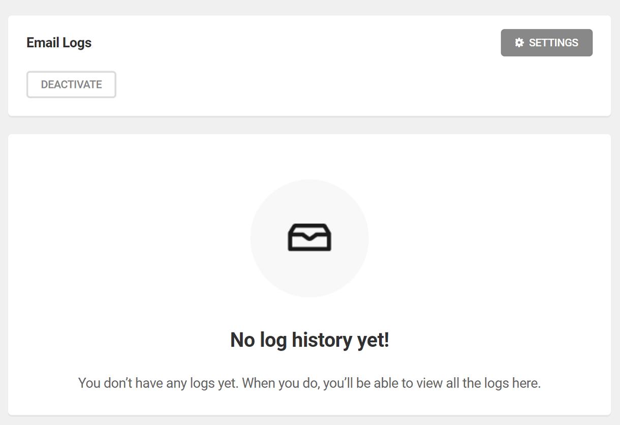 enable SMTP for email logs