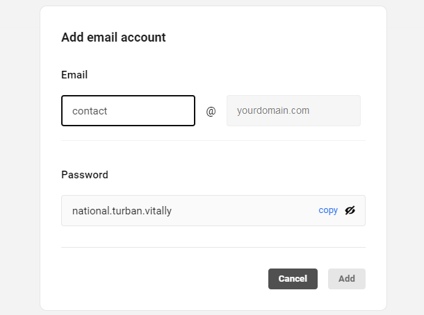 Emails add email account