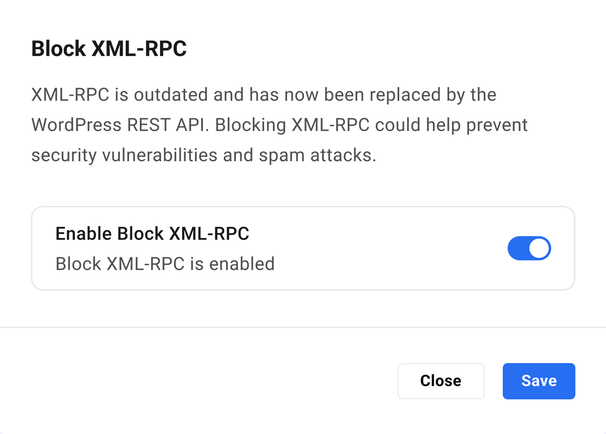 enable block xml