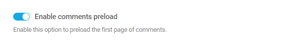 Enable comments preload