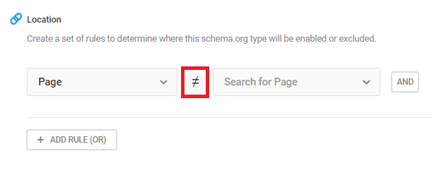 equal sign for schema type location