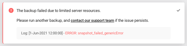Error: snapshot_failed_genericError