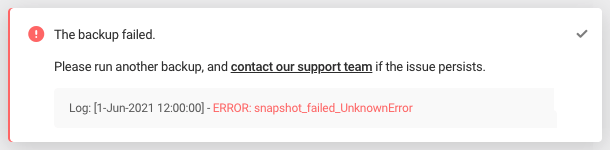 Error: snapshot_failed_UnknownError