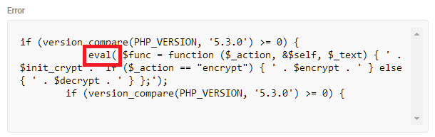 Function flagged as suspicious in Defender malware scanning