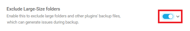 exclude large-size folders toggle