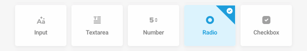 Add a Radio field to a form