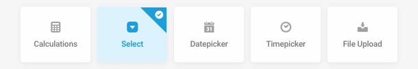Add a Select field to a form