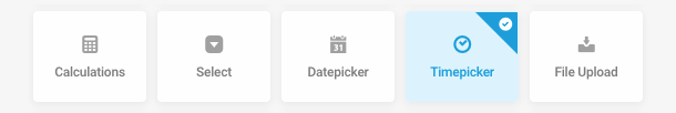 Add a Timepicker field to a form