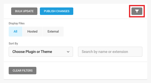 filter assets button
