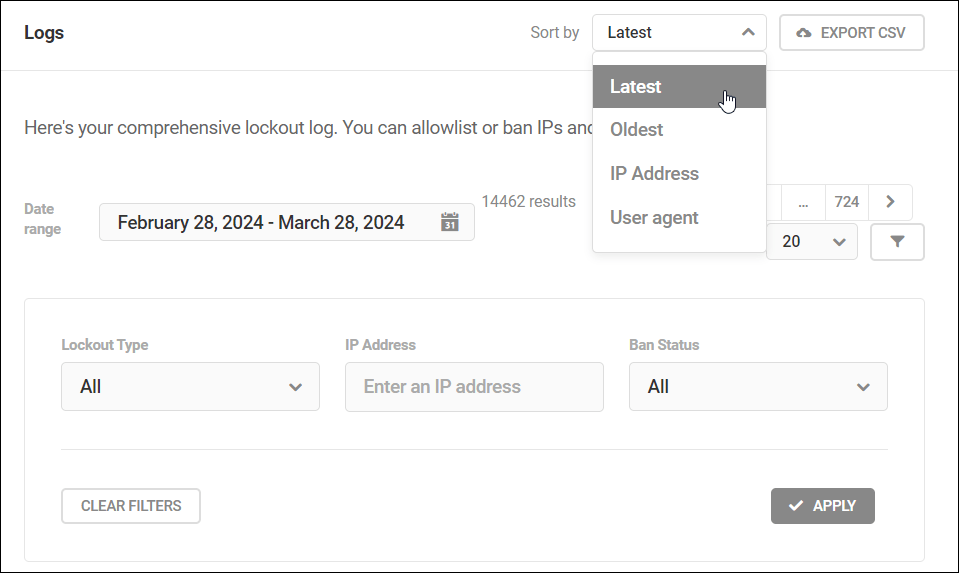Defender Firewall logs - filters