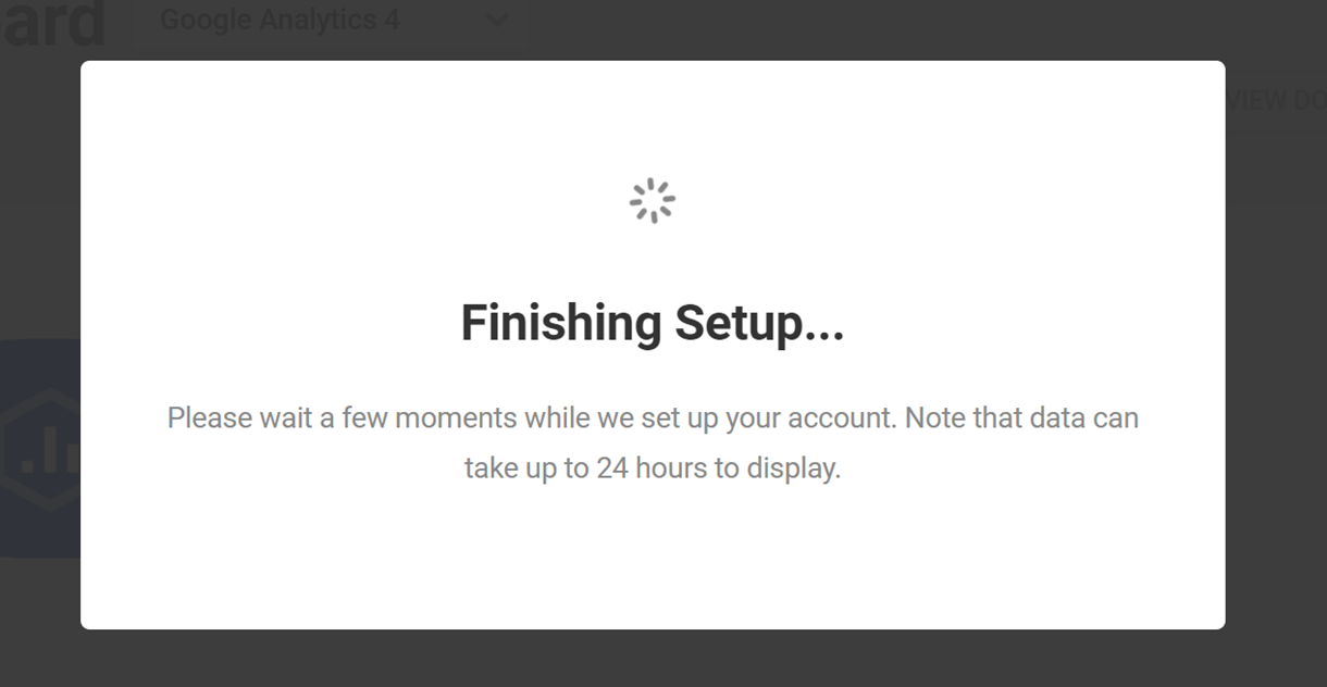 finish setup