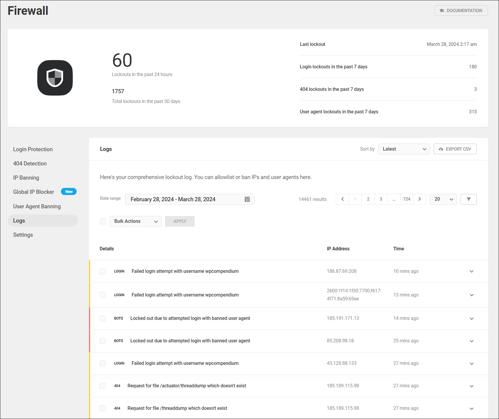 Defender - Firewall - Logs