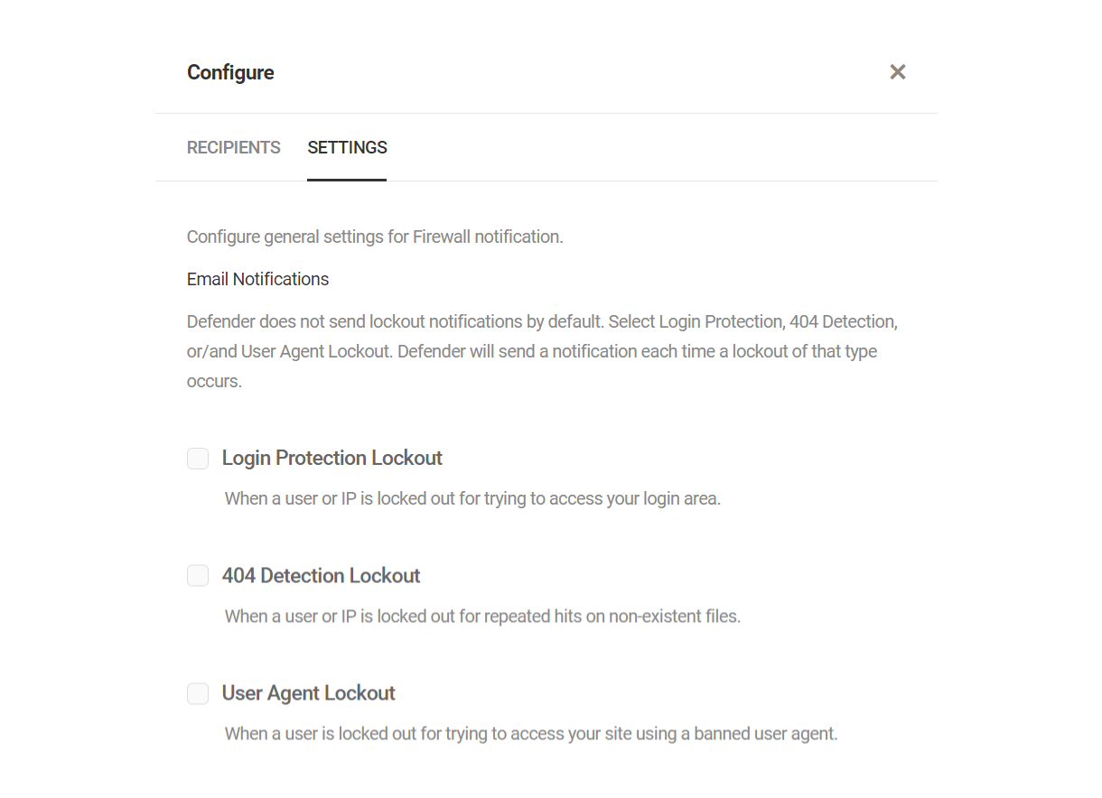 firewall notifications settings