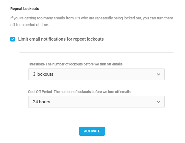 firewall notifications settings repeat lockouts