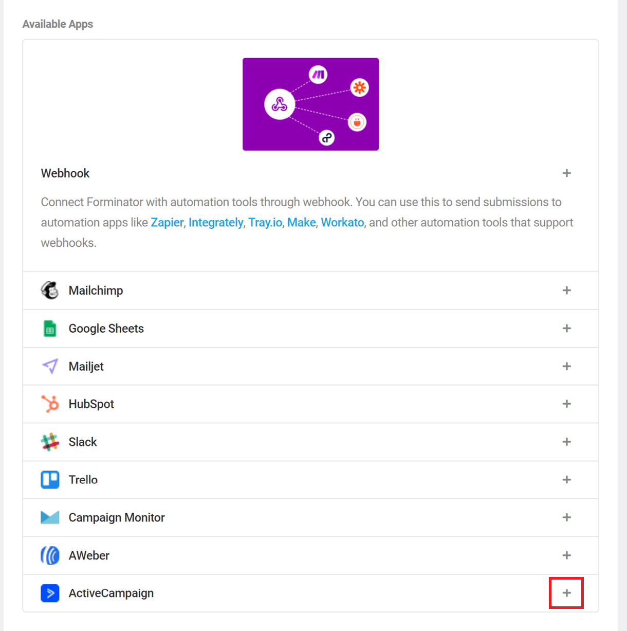 formi ac integration
