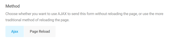 Select submission method in Forminator forms