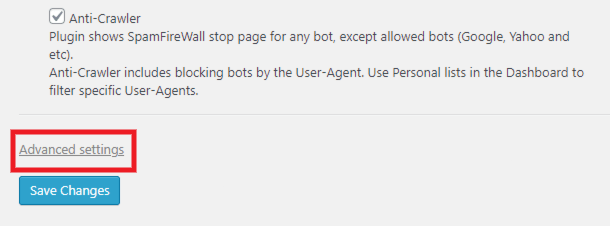 CleanTalk advanced settings