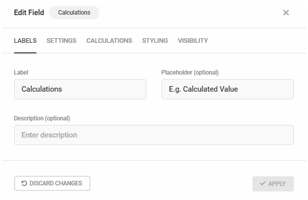 Edit Calculations field labels in Forminator