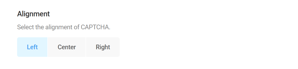 Align captcha in your form