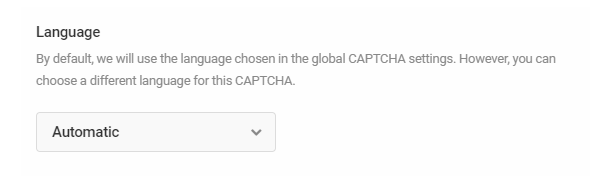 Set language for Google reCAPTCHA field in Forminator