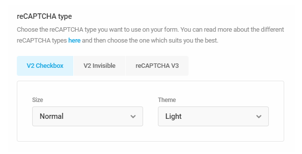 Using Google reCAPTCHA v2 in a Forminator form