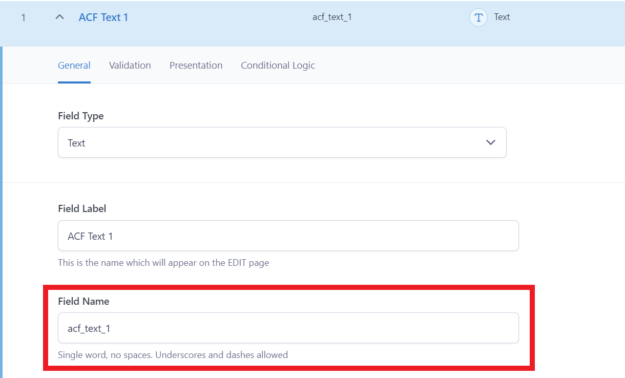 Creating a custom field in ACF plugin