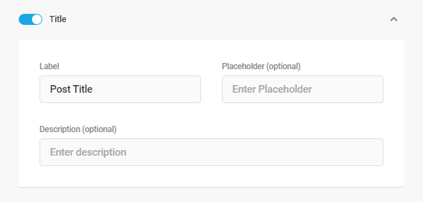 Edit Post Data field labels in a Forminator form