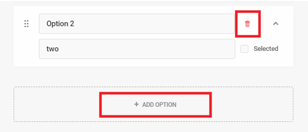 Add radio field option