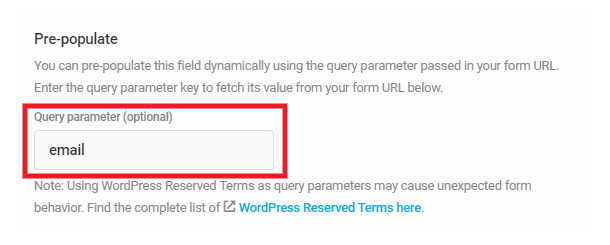 Pre-populate field value in Forminator form