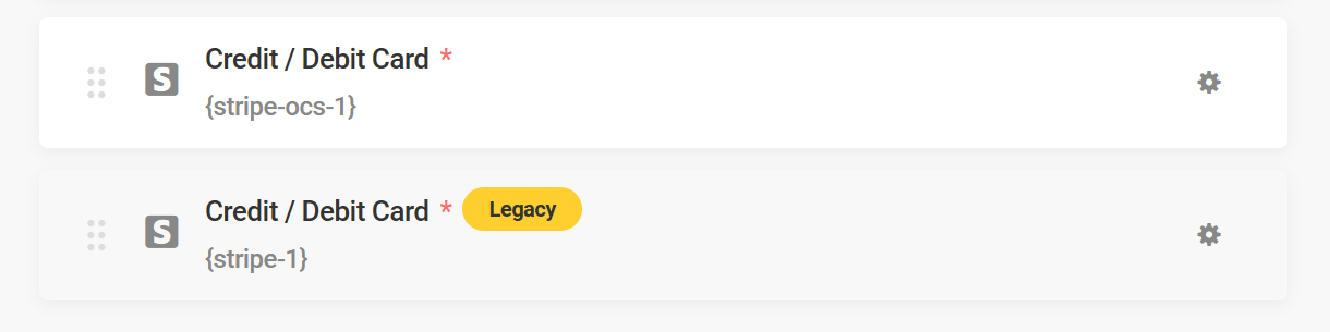 Stripe field migrated to the new OCS