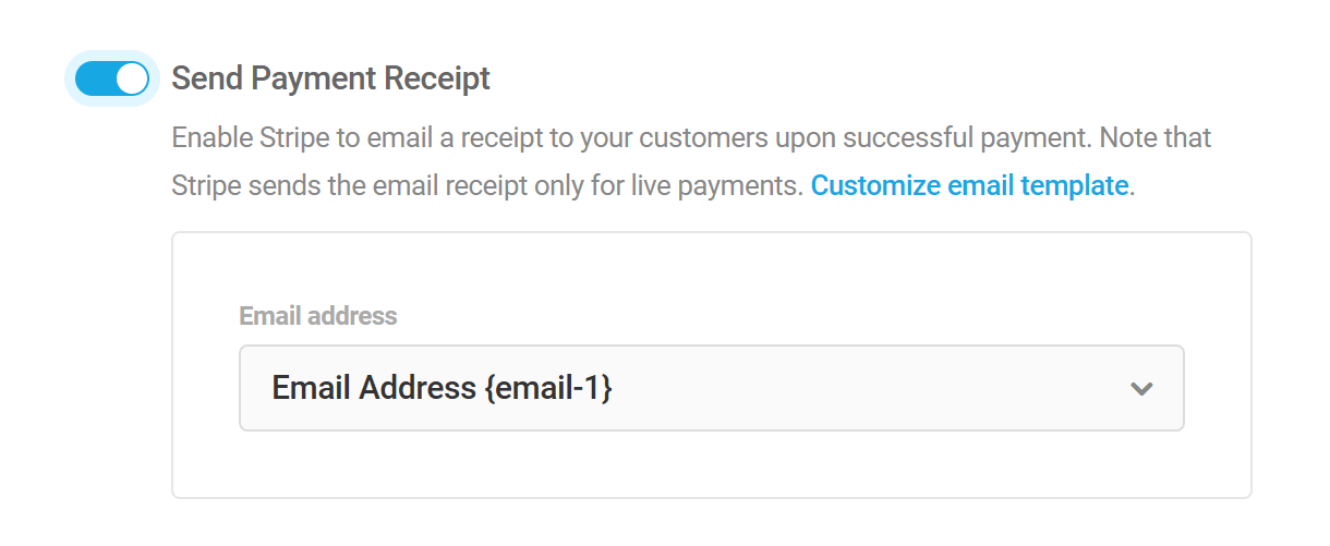 Send an email receipt upon successful payment