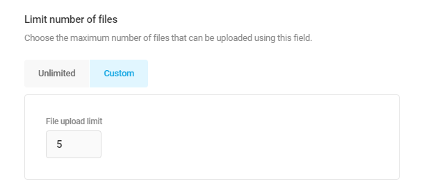Limit number of files allowed in a Forminator File Upload field